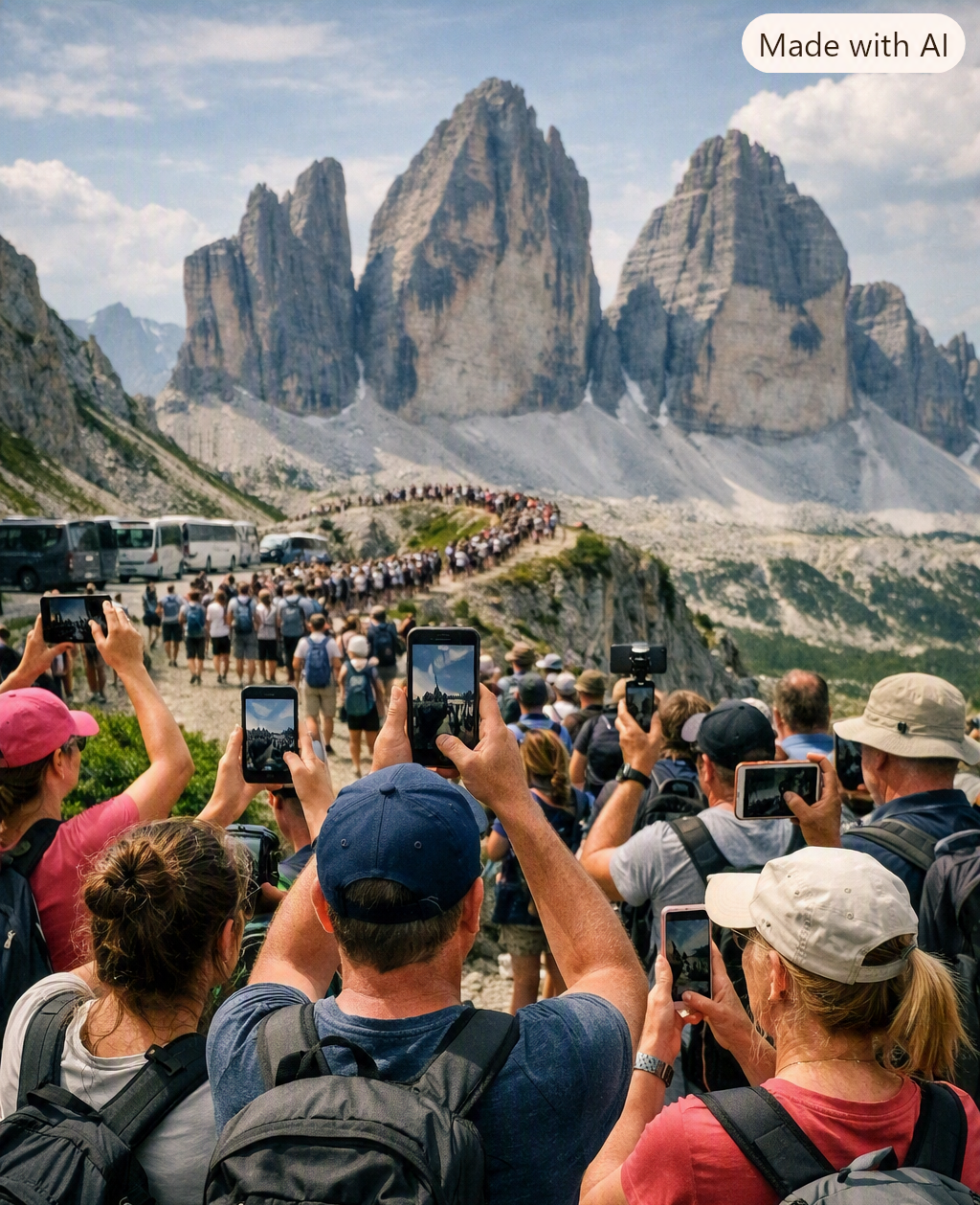 Overtourism in den Dolomiten (Symbolbild) Overtourism in den Dolomiten (Symbolbild)
